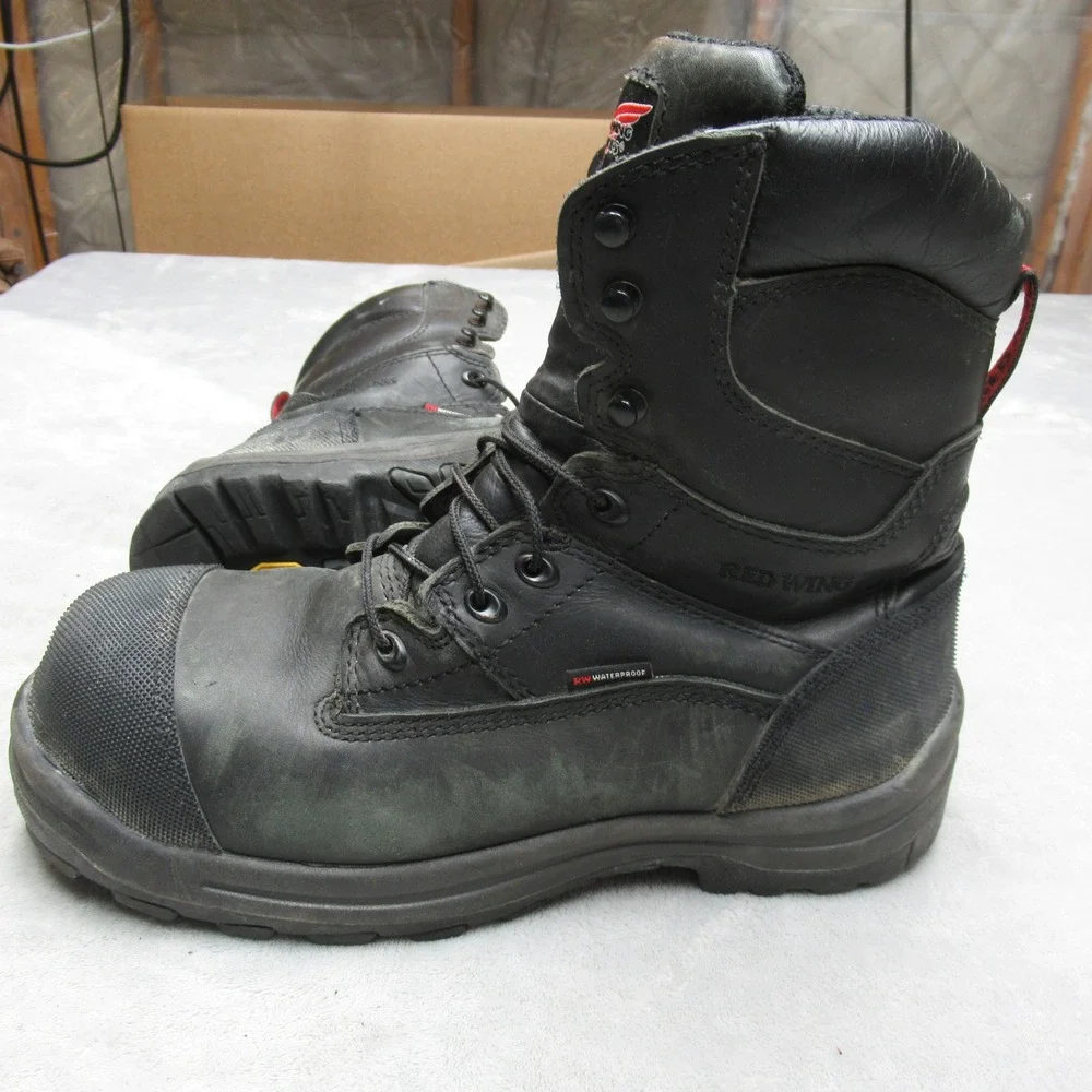 Red Wing Mens 11D Boots‎ Black King Toe 3512 Leather Waterproof Safety Toe Work